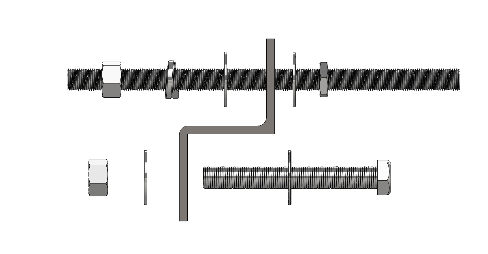 CAD detail view of the central hub and drive interface